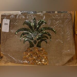 Sequin Pineapple CanvasTote Bag